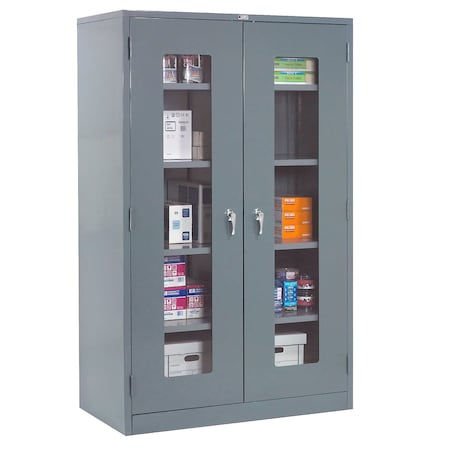 Global Industrial Storage Cabinet, 78 in H, 36 in W, Gray 237666GY